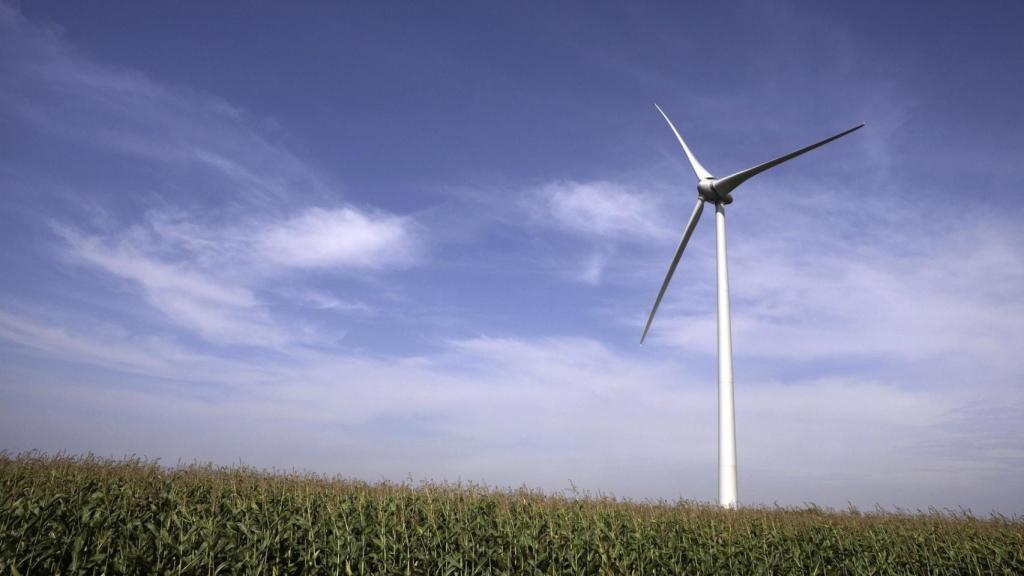 Imagen de un parque eólico de Acciona.
