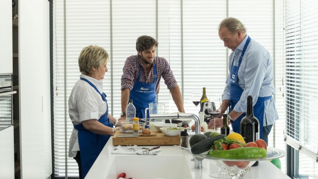 Feliciano López y su madre.
