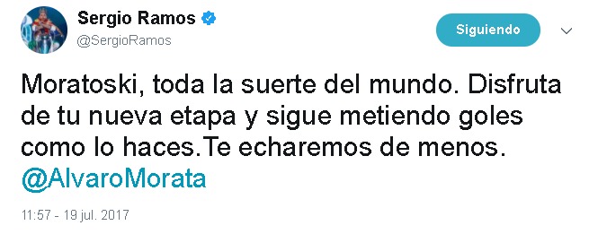 Los emotivos mensajes de despedida para Morata de sus excompañeros