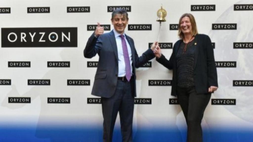 Carlos Buesa y Tamara Maes, esposos y cofundadores de Oryzon, en su debut como cotizada.