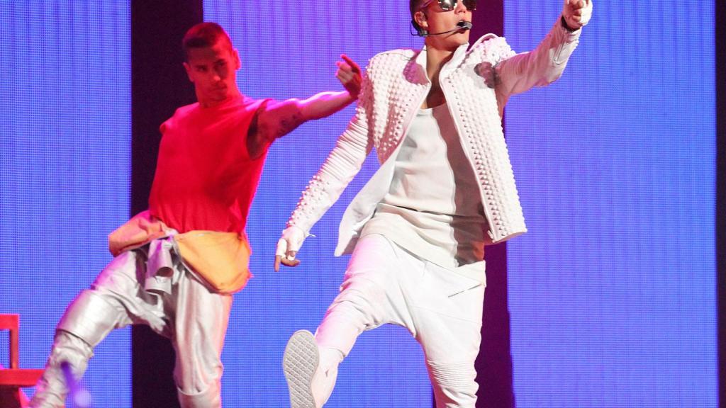 Justin Bieber en un concierto en Beijing en 2013.