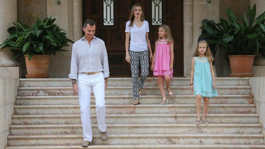 La Familia Real en Marivent, 2014.