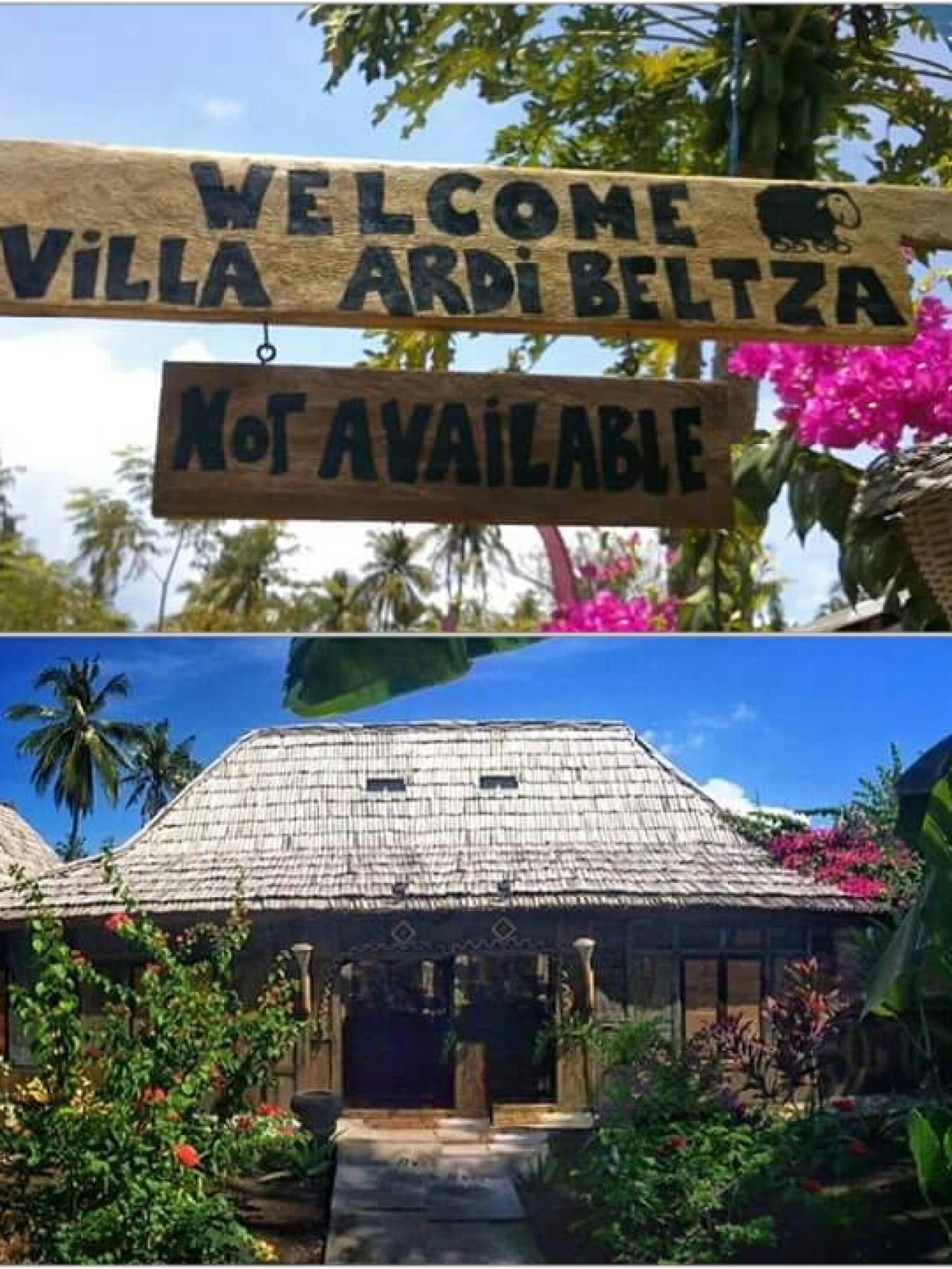 La fachada del hotel que el vasco construyó con sus propias manos.