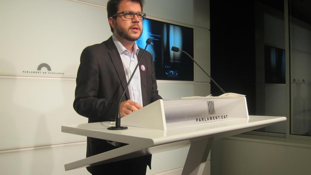 Pere Aragonès durante su intervención.