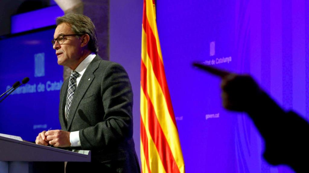 El expresidente Artur Mas durante una rueda de prensa.