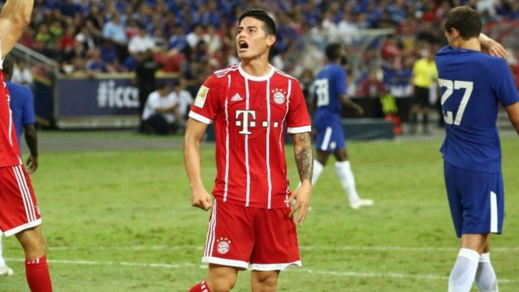 El Bayern de James gana al Chelsea de Morata    Foto: Twitter (@FCBayern)