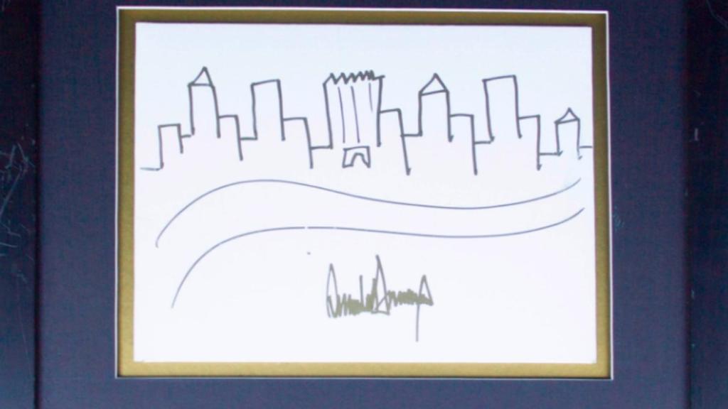 Esbozo de Nueva York según Trump, con la Trump Tower en el centro.