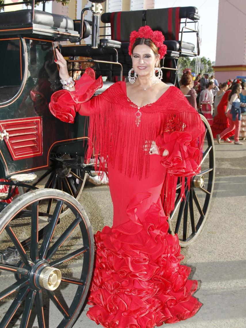 Marina Danko, en la Feria de Abril de hace dos años, donde conoció a Fabio.