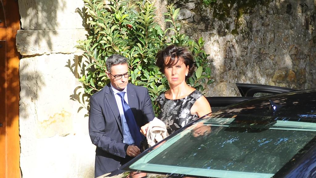 Jaime Botín tiene cinco hijos. En la imagen, su hija Lucrecia durante la boda de Felipe Morenés Botín y Julia Puig en Carriazo, Cantabria (2016).