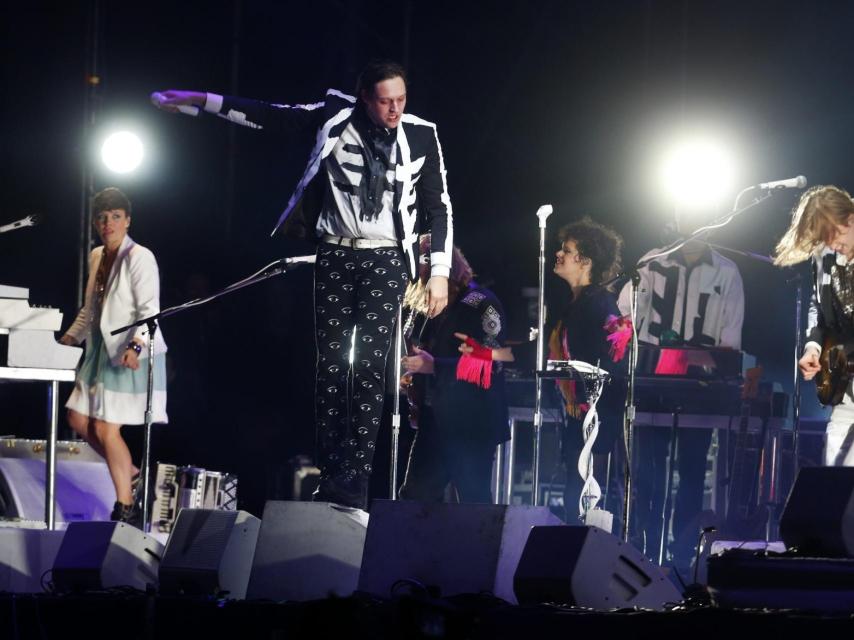 Arcade fire durante un concierto.