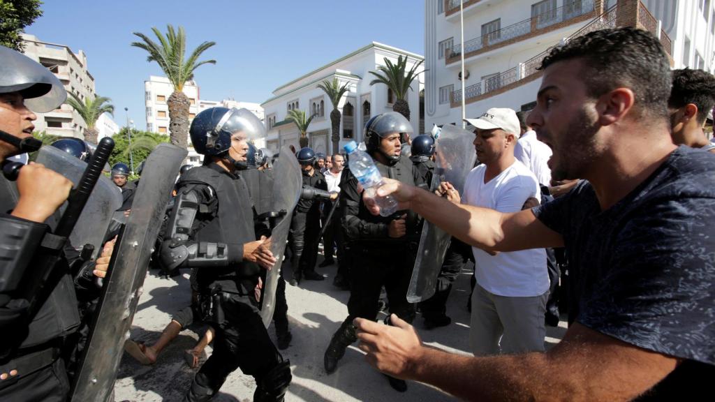Protestas en Alhucemas en las que se detuvieron a cerca de 200 personas.