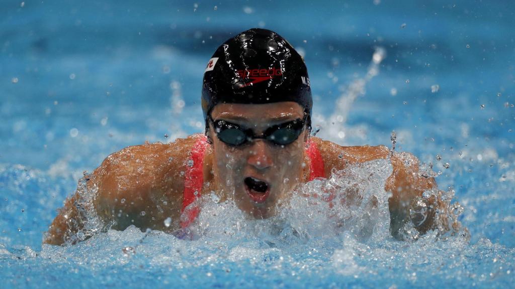 Mireia Belmonte compitiendo en los 400 estilos del Mundial de Budapest.