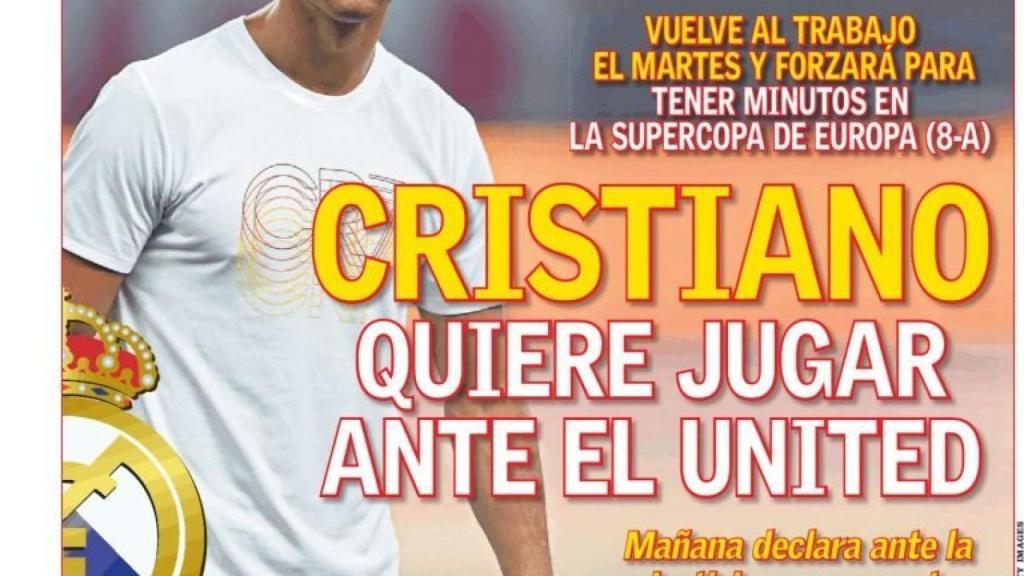 La portada del diario AS