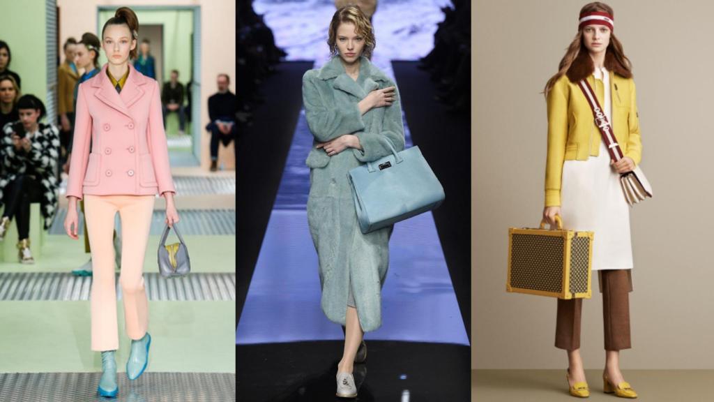 Propuestas de Prada, Max Mara y Balli inspiradas en los personajes de Anderson. | Foto: Getty Images y GTRES.