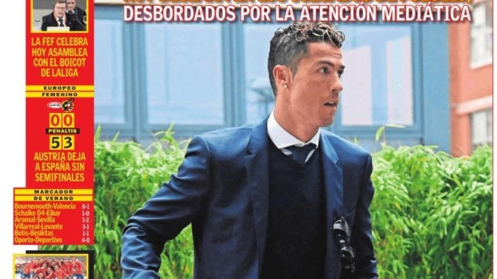 La portada del diario AS