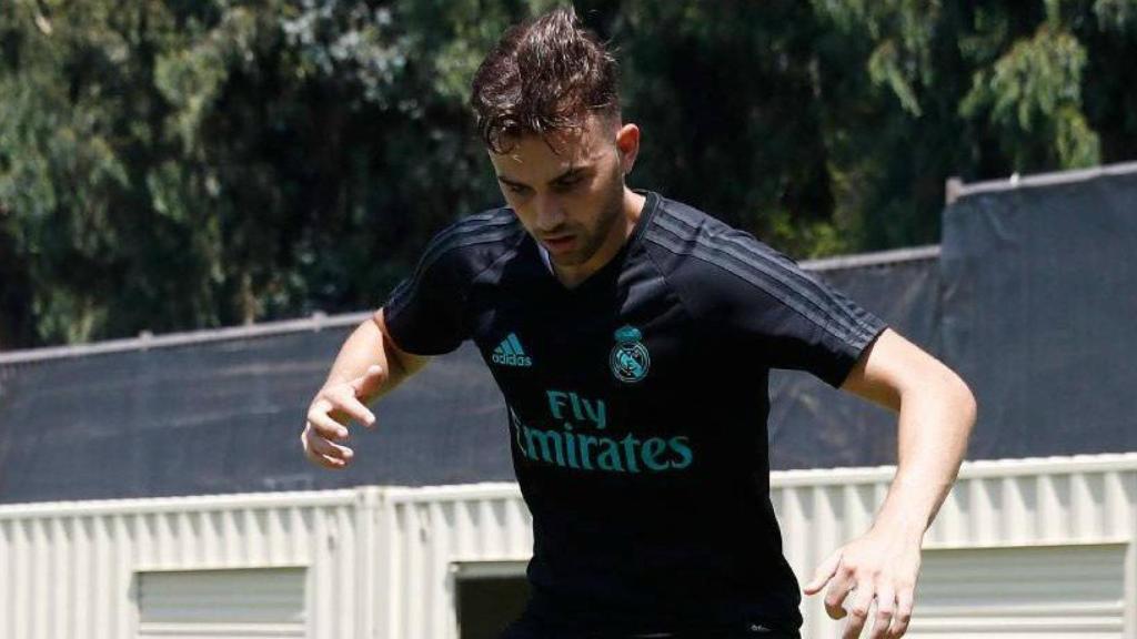 Mayoral, en la pretemporada del Real Madrid