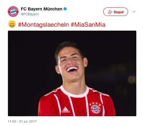 ¿Palo al Madrid? El Bayern presume de la felicidad de James