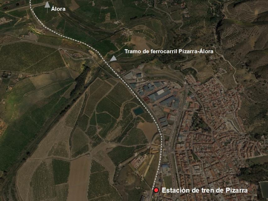 Camino que tuvo que seguir Lucía Vivar la noche en la que desapareció.