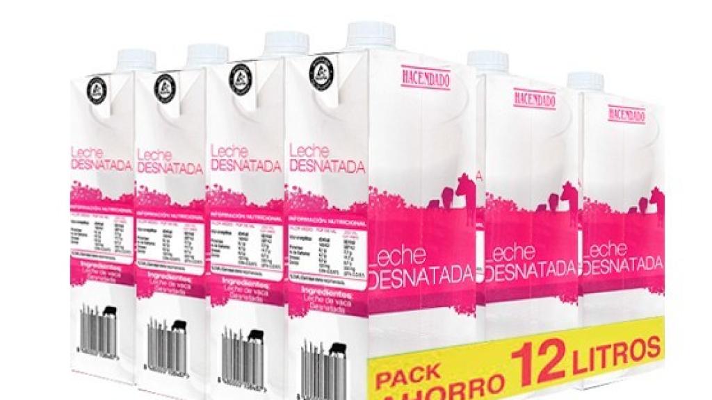 Leche desnatada de Hacendado, una de las mejores