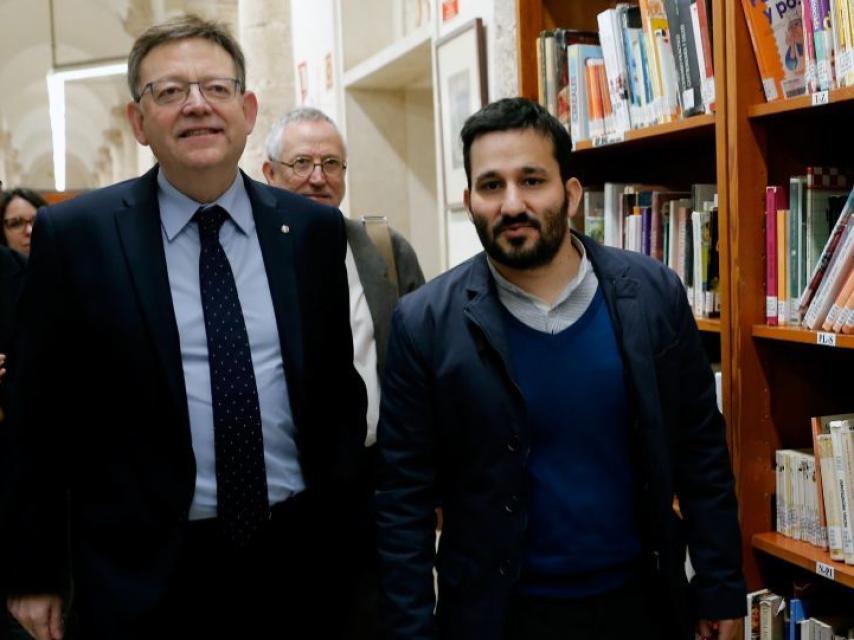 El presidente de la Generalitat, Ximo Puig, junto con el conseller de Educación, Vicent Marzà.