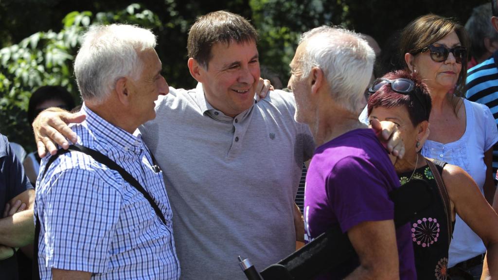 Arnaldo Otegi, a su llegada a Galdakao.