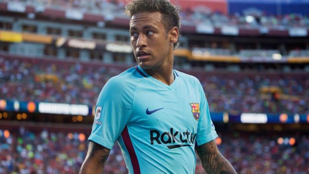 Neymar, durante un partido con el Barcelona.