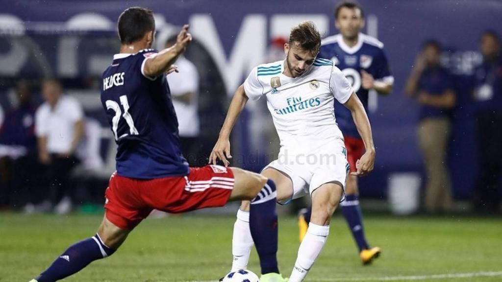 Mayoral en el momento de su gol ante el MLS All-Star.