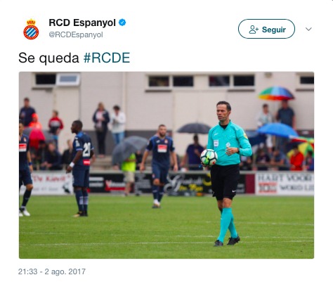 El árbitro abandona el campo y el Espanyol se mofa del Barça con el 'se queda'