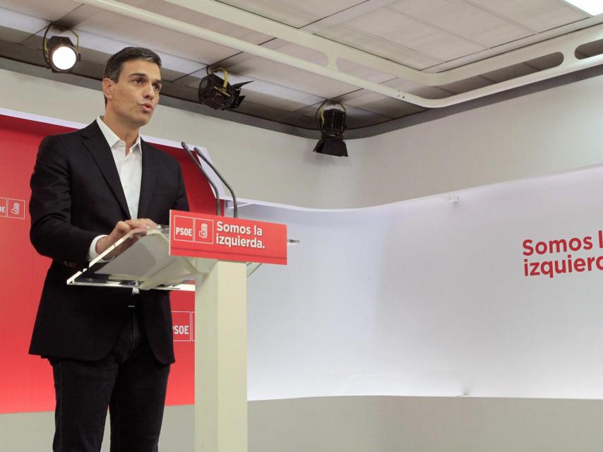 Pedro Sánchez, en una comparecencia reciente en Ferraz.