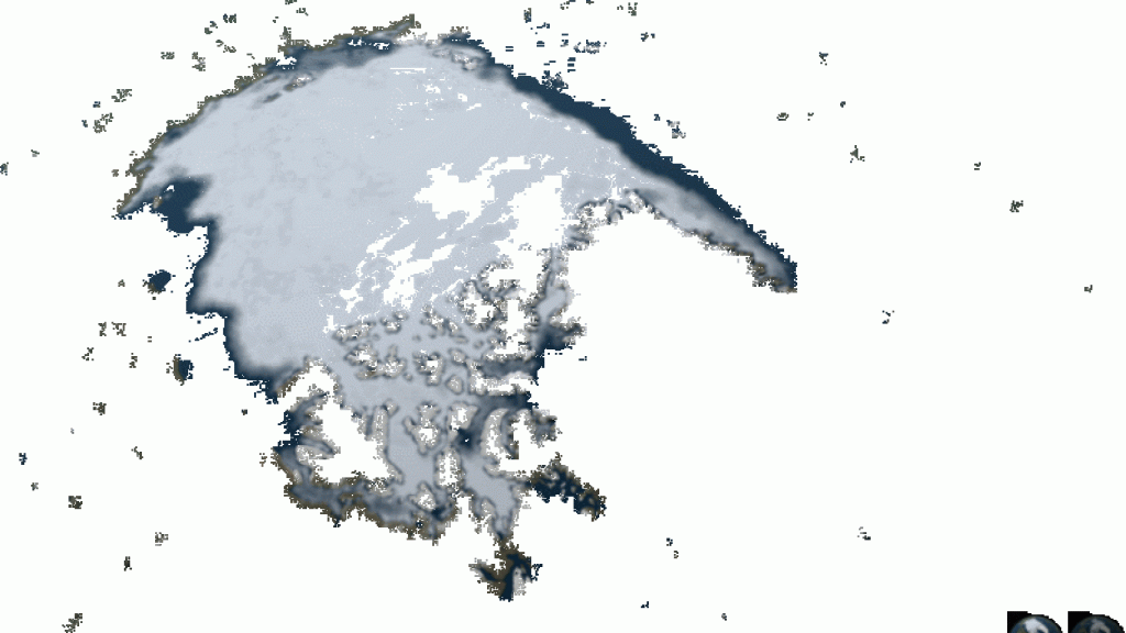 nasa imagenes polo norte glaciares derretidos