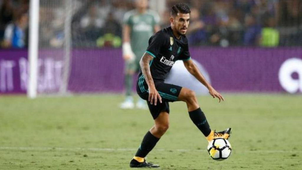 Ceballos durante un amistoso con el Real Madrid