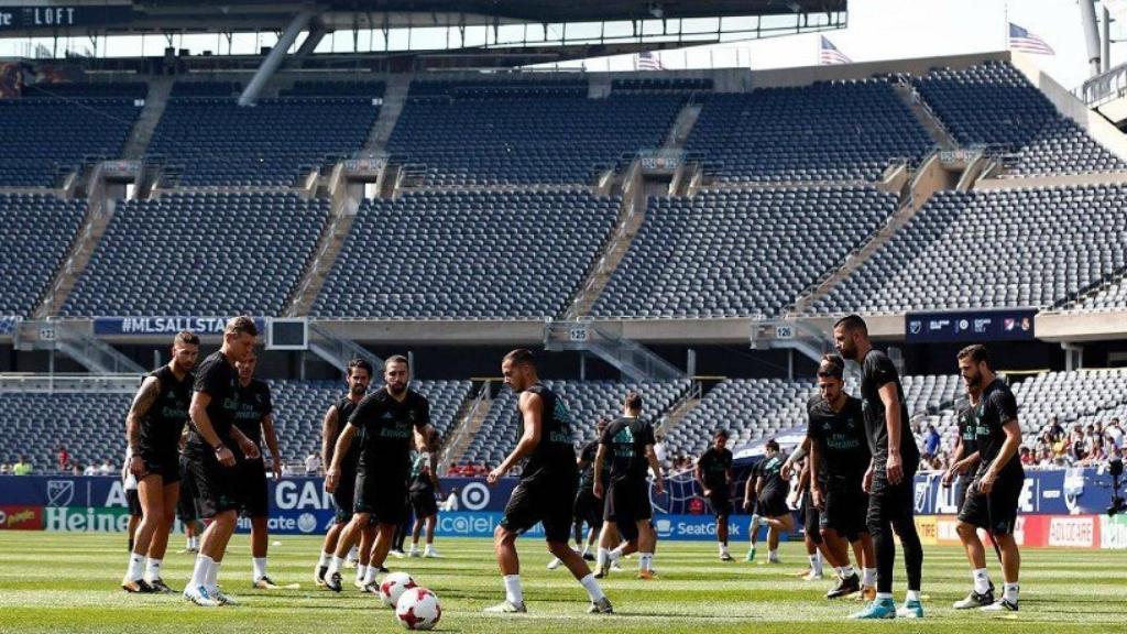 El Madrid entrena en Chicago
