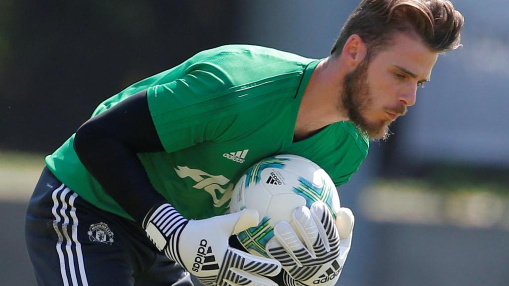 David de Gea, durante un entrenamiento con el United.