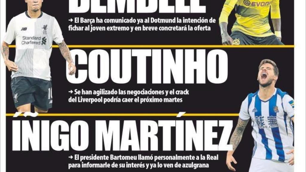 Portada Mundo Deportivo (06/08/17)