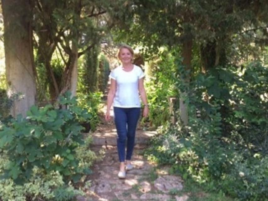 La expresidenta madrileña, en una de las jornadas del Camino de Santiago.