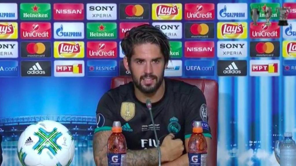 Isco en rueda de prensa