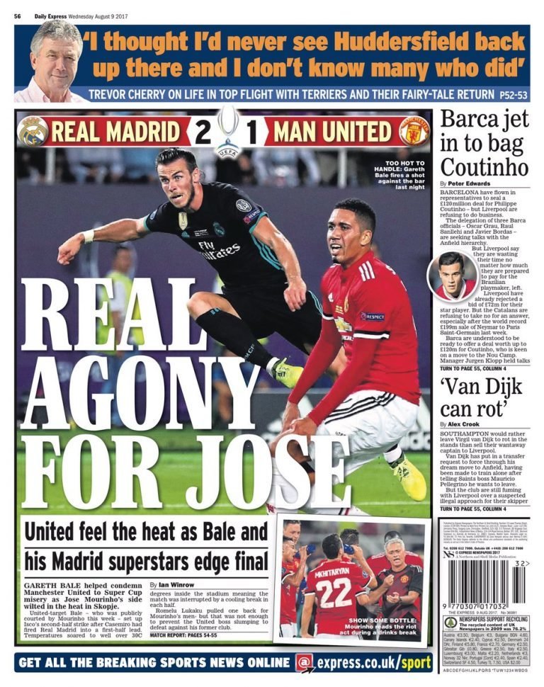 Los medios ingleses se rinden al Real Madrid tras ganar al Manchester United