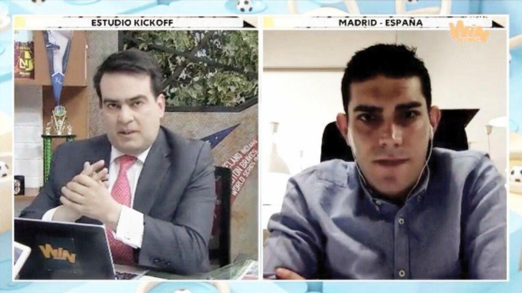 Calabrés en el programa Kick Off de Win Sports. Foto: Twitter (KickOffWIN)