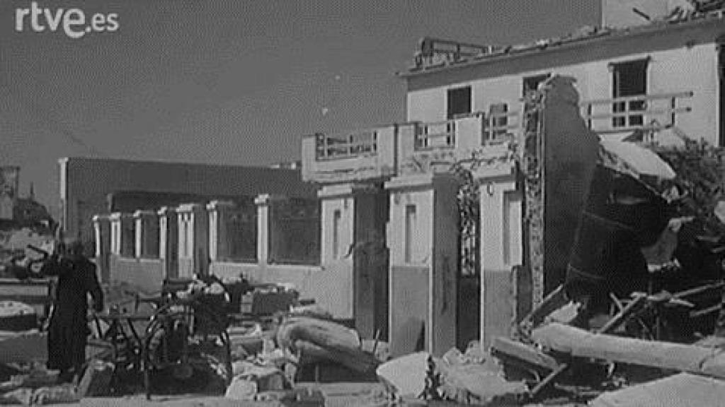 Estado en el que quedaron las viviendas tras la explosión.