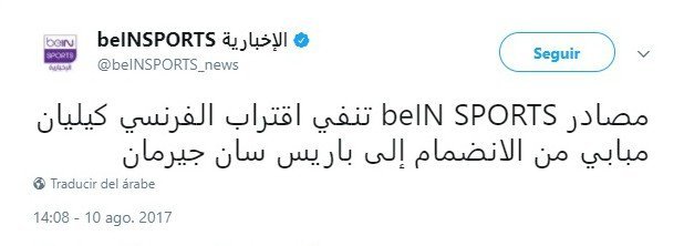 El jeque del PSG afirma en su medio que no fichará a Mbappé