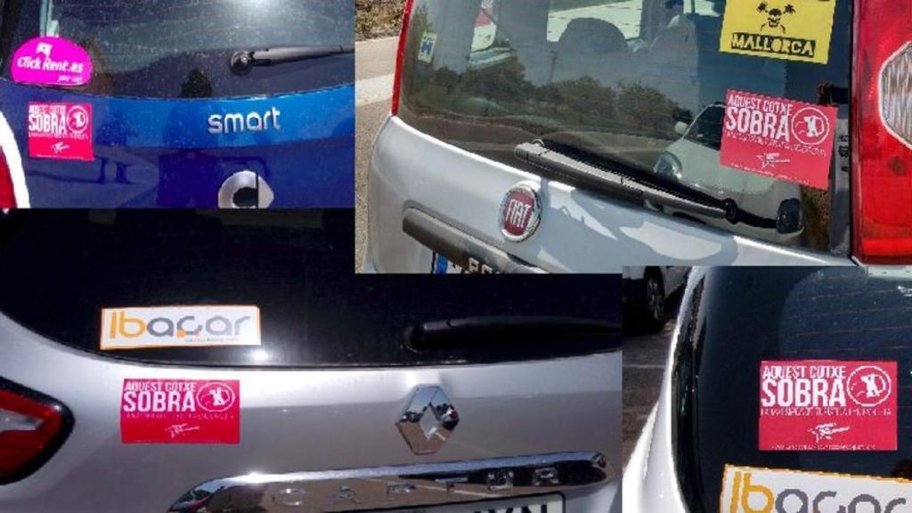 Campaña contra los vehículos de alquiler en Mallorca.