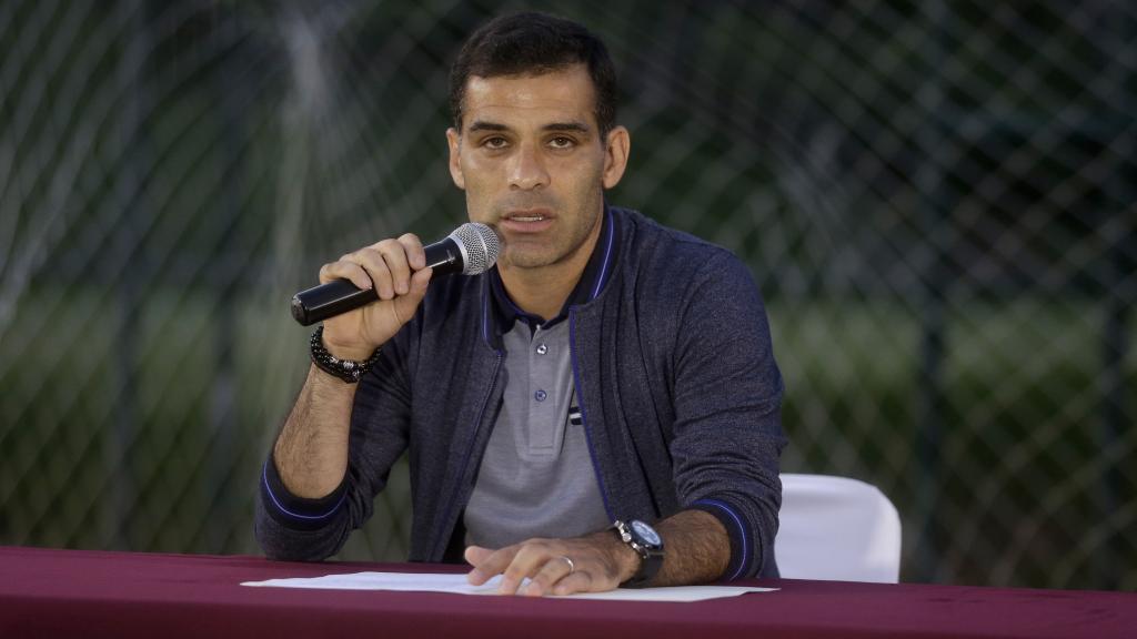 Rafa Márquez en una rueda de prensa