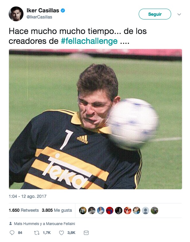Casillas se suma al #FellaChallenge