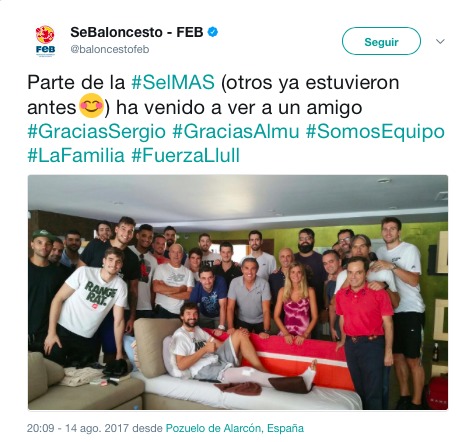 La reunión más emotiva: Llull recibe la visita de la Selección