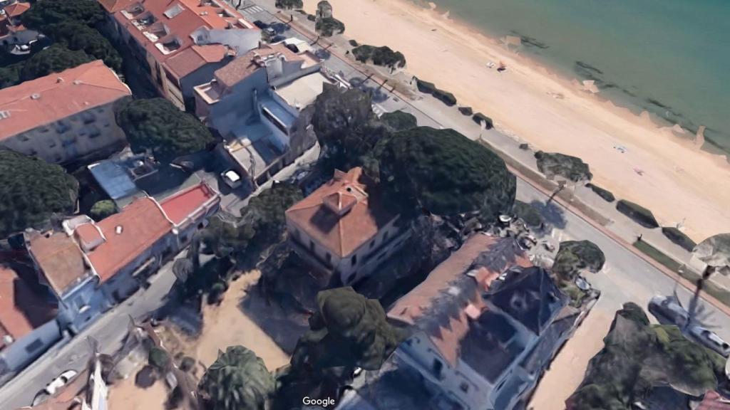 Vista de la vivienda de la baronesa desde arriba.