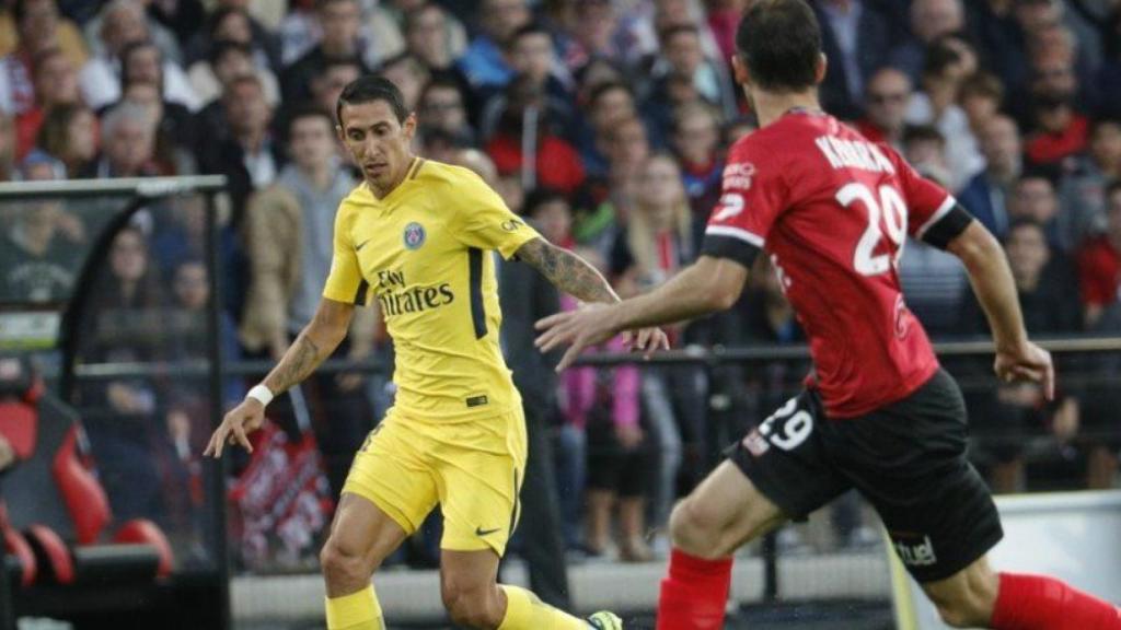 Di María frente al Guingamp. Foto: Twitter (@PSG_inside)