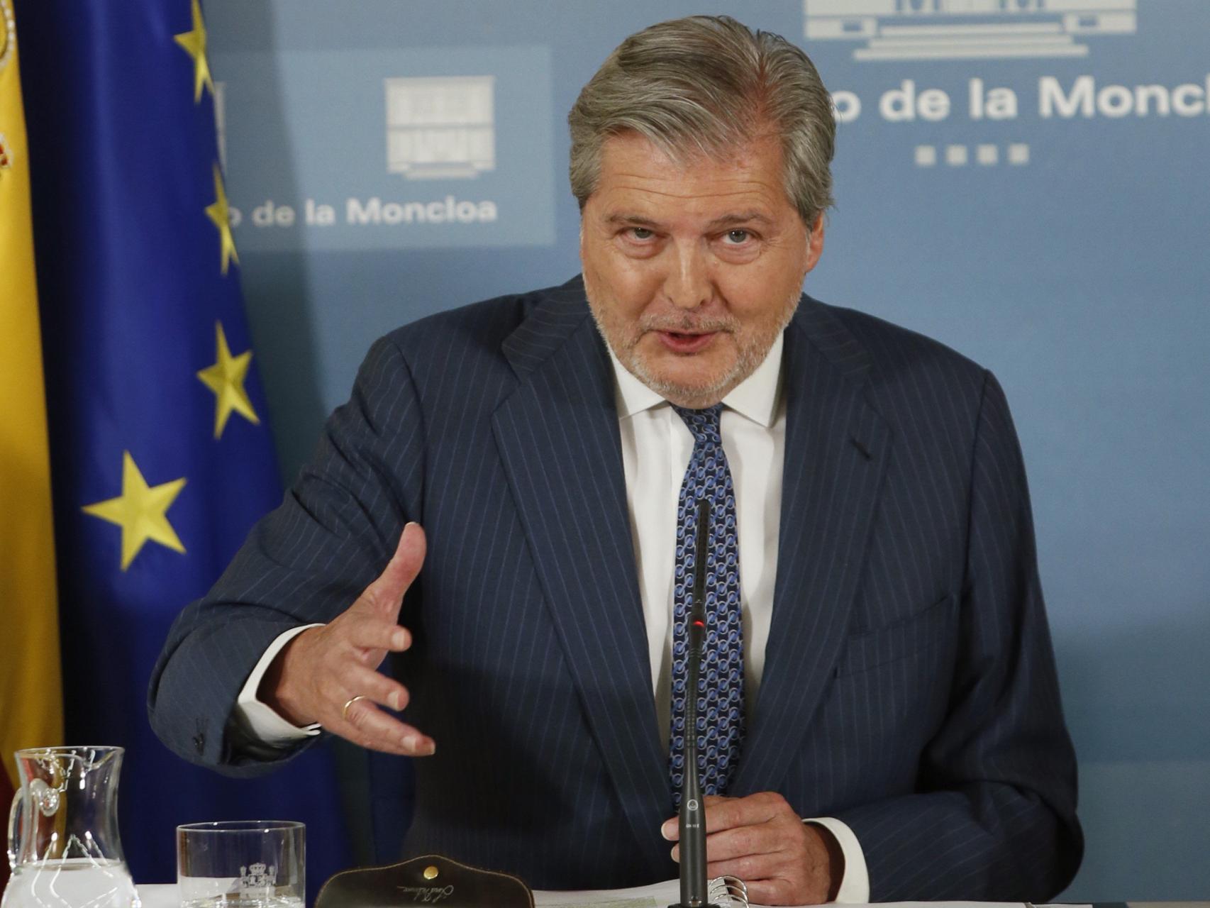 El ministro portavoz, Íñigo Méndez de Vigo, este miércoles en Moncloa.