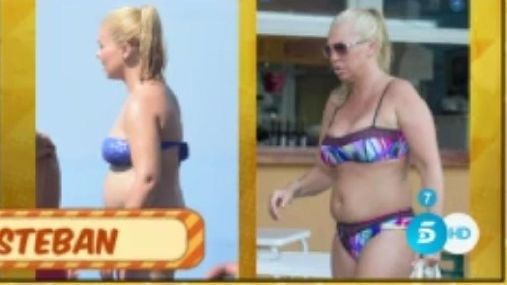Un fotograma del programa comparando Belén Esteban con Campanario