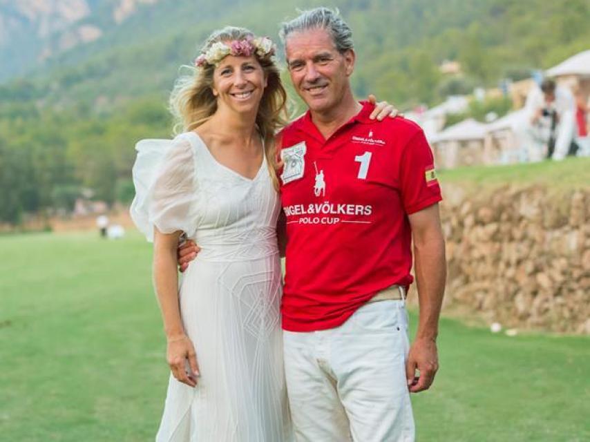 El matrimonio Völkers, durante sus torneos de polo.