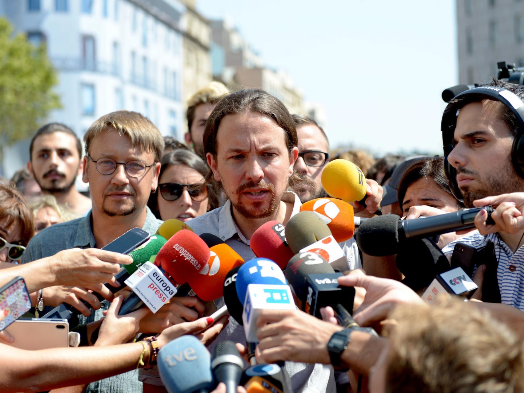 Pablo Iglesias apostó este viernes por trasladar cariño y una caricia a Barcelona tras la barbarie.